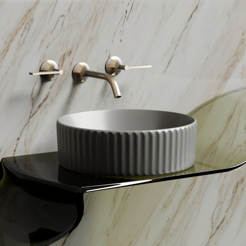 Раковина Ceramica Nova ELEMENT 36 см CN6057MH накладная цвет антрацит матовый - фото 3