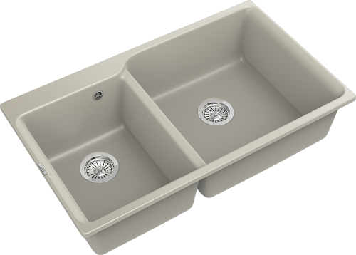 Кухонная мойка Rivelato AXEL X-90D topazio 87х52 цвет бежевый - фото 3