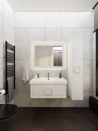 Тумба с раковиной La Fenice CUBO NFNC-01-CUB-B-80-1-80 80х50 подвесная цвет белый