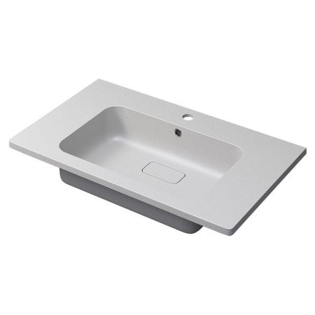 Раковина из искусственного камня Uperwood Lagoon Quartz 297000017 80х50 полувстраиваемая цвет белый