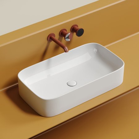 Раковина из сантехнического фарфора Ceramica Nova ELEMENT CN6054 71х38 накладная цвет белый Раковина из сантехнического фарфора Ceramica Nova ELEMENT CN6054 71х38 накладная цвет белый