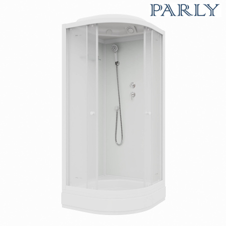 Душевая кабина Parly Bianco BM86 85х85 четверть круга с крышей