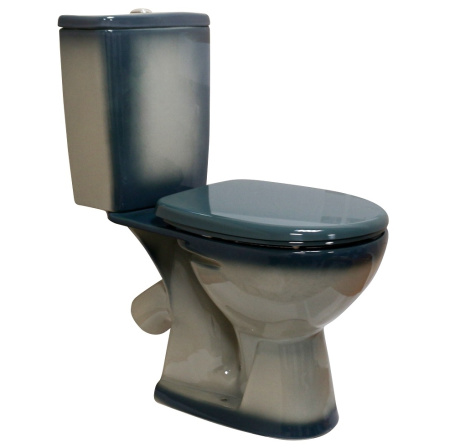 Унитаз-компакт напольный с бачком Rosa Уют Вн УнкЗ09 зеленый с сиденьем каскадный смыв