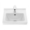 Раковина из сантехнического фарфора Santeri Визит 131177S0011B0 40х40 подвесная цвет белый 1 отверстие под смеситель