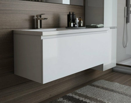 Тумба с раковиной Эстет Dallas Luxe 140 ФР-00002926 139х48х43 подвесная цвет белый