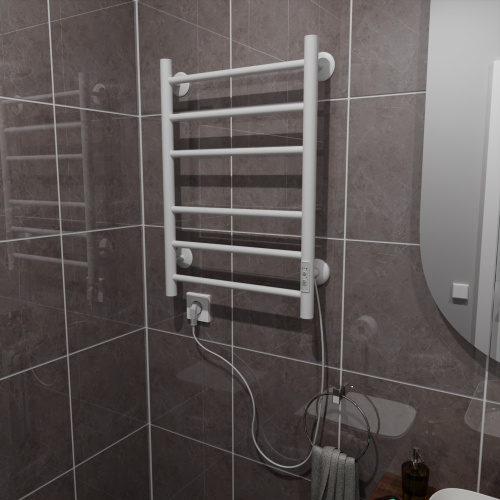 Полотенцесушитель Маргроид Вид 10 10-6040-1049-9016R 43х61 электрический белый матовый - фото 3