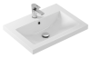 Раковина мебельная керамическая Cersanit Como 60 S-UM-COM60/1-w 60х50 накладная цвет белый 1 отверстие под смеситель