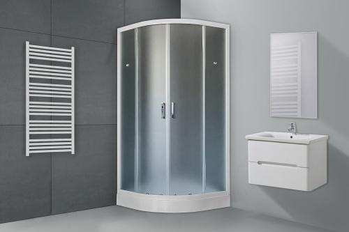 Душевой уголок Royal Bath HK RB90HK-C 90х90 стекло матовое профиль белый