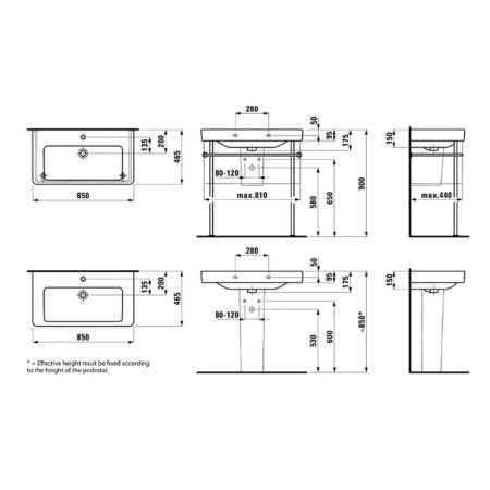 Раковина керамическая Laufen Pro 8.1396.5.000.104.1 90х50 подвесная цвет белый 1 отверстие под смеситель