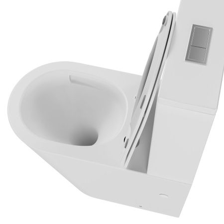 Унитаз напольный с бачком Grossman Торнадо GR-4458MSQ белый с сиденьем микролифт безободковый смыв торнадо