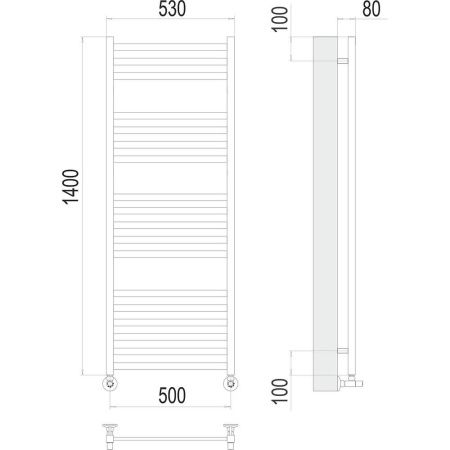 Полотенцесушитель водяной Terminus 4670078530608 55х140 хром