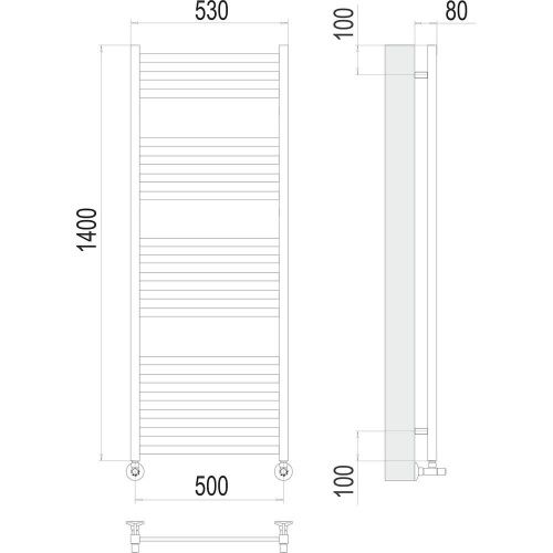 Полотенцесушитель водяной Terminus 4670078530608 55х140 хром - фото 3
