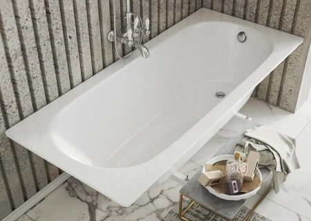 Ванна из литьевго мрамора Taliente Orta Stretto OR17070Stretto 170х70 пристенная прямоугольная без ножек и каркаса