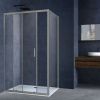 Душевой уголок Vincea Alpha VSR-3AL8014CLGM 140х80 стекло прозрачное профиль вороненая сталь без поддона