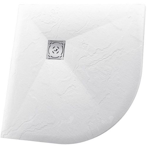 Душевой поддон RGW Stone Tray 16153100-01 100х100 искусственный камень белый без ножек - фото 2