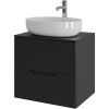 Тумба с раковиной Orange Line Li-60TubMDF+B05-520W 60х50 подвесная цвет черный