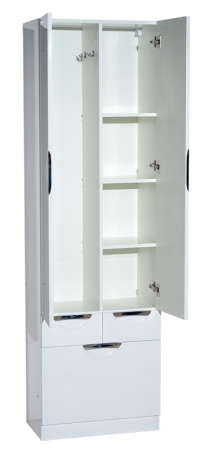 Шкаф-пенал Misty Орхидея П-Жас05060-011К2Я 60х200 напольный цвет белый