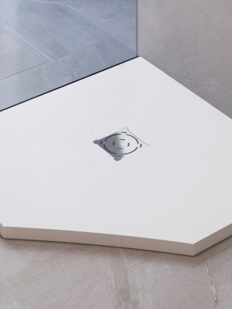 Душевой поддон из искусственного камня RGW Stone Tray (Стоун Трей) 16155100-01 100х100 белый без ножек
