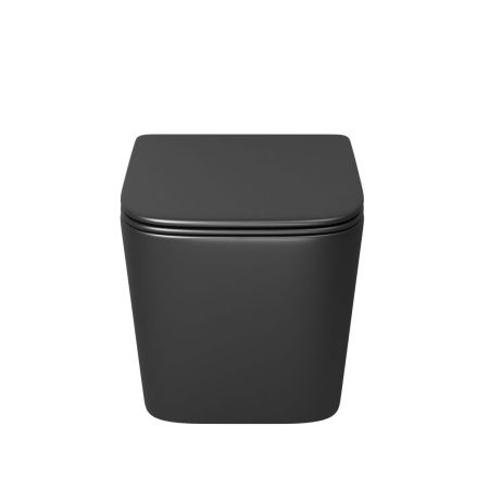 Унитаз подвесной Grossman Торнадо GR-4404BMSQ черный с сиденьем микролифт безободковый смыв торнадо