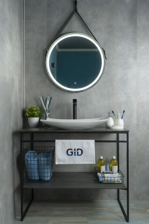 Раковина керамическая Gid Creativo 51170 60х40 накладная цвет белый без отверстий под смеситель