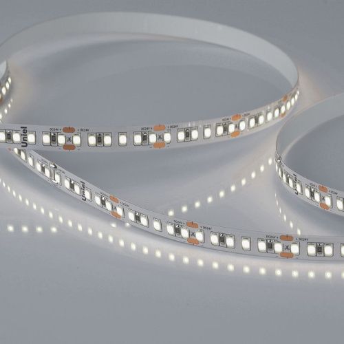 Светодиодная лента Uniel ULS-2835 ULS-2835-168LED/m-10mm-IP20-DC24V-14W/m-5M-4000K катушка в герметичной упаковке - фото 2