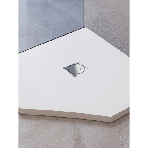 Душевой поддон RGW Stone Tray 16155099-01 90x90  искусственный камень белый - фото 4