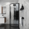 Душевой уголок Niagara Eco NG-1003-14BLACK 79х79 стекло с рисунком профиль черный матовый без поддона Душевой уголок Niagara Eco NG-1003-14BLACK 79х79 стекло с рисунком профиль черный матовый без поддона