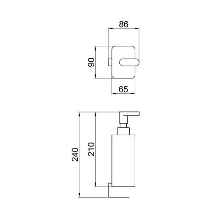 Дозатор для жидкого мыла Webert Living LV500201345