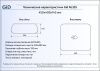 Раковина керамическая Gid 52202 50х40 накладная цвет синий/красный без отверстий под смеситель