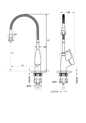 Смеситель для кухни LeMark Linara LM0413C на мойку хром - фото 3