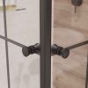 Душевой уголок Niagara Nova _01001412 100х100 стекло с рисунком профиль черный с поддоном