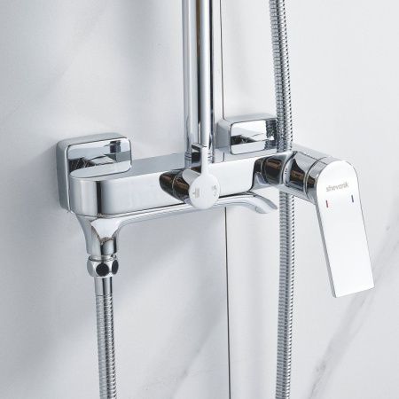 Душевая стойка Shevanik S4136 настенная цвет хром