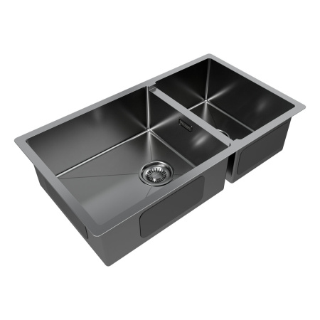 Кухонная мойка Paulmark ALLER 78/2S UNI PM527844-GM 44х39 цвет вороненая сталь