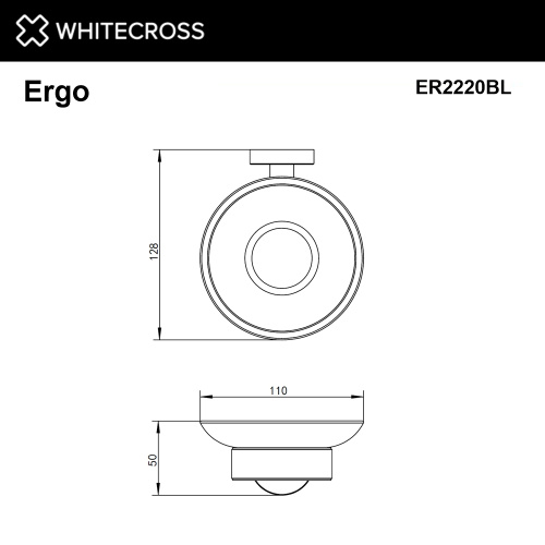 Мыльница Whitecross ERGO black ER2220BL - фото 2