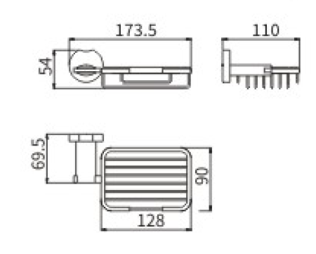 Мыльница CeramaLux LOFT 53905
