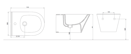 Биде Boheme Avva 974-B подвесное - фото 2