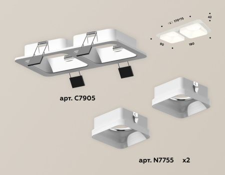 Светильник встраиваемый Ambrella Light Techno (Тецхно) XC7905013