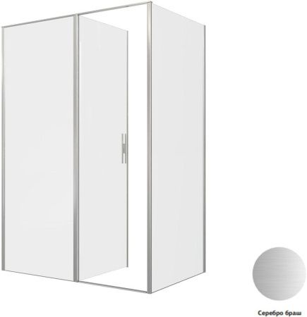 Душевой уголок Allen Brau Priority 3.31035.BA + 3.31044.BA 140х90 стекло прозрачное профиль серебро без поддона