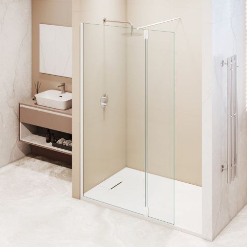 Душевая перегородка RGW Walk In 351005063-15 60х195 стекло прозрачное профиль белый - фото 5