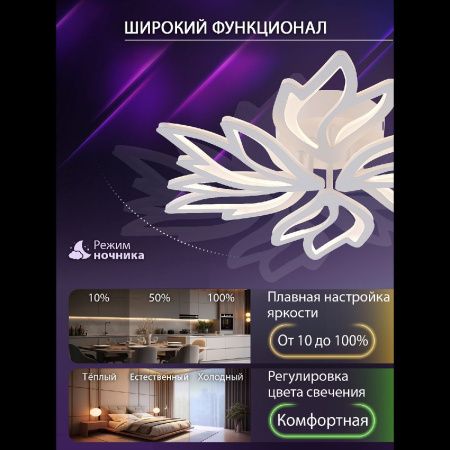 Люстра потолочная Natali Kovaltseva Rif (Риф) LED LAMPS 81118/5C