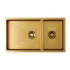 Кухонная мойка Paulmark ALLER 78/2S UNI PM527844-BG 44х39 цвет брашированное золото поверхность матовая