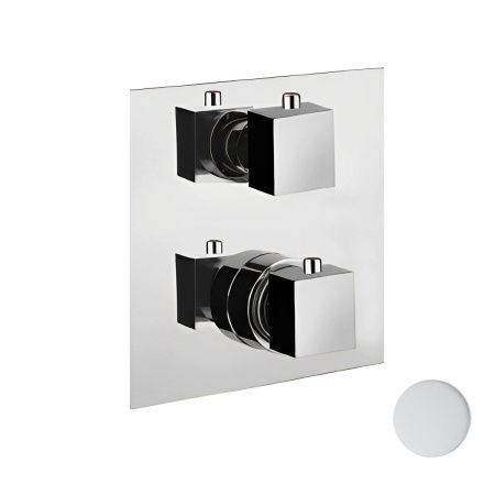 Смеситель для ванны и душа Webert Pegaso PE970901740 настенный белый с термостатом