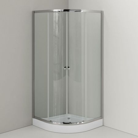 Душевой уголок Agger A01-090TCR 90х90 стекло прозрачное профиль хром с поддоном