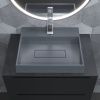 Раковина из искусственного камня Uperwood Tanos Quartz 291030049 50х40 накладная цвет серый