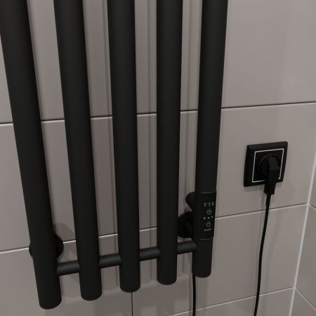 Полотенцесушитель электрический Altasan АргоЛюкс АргоЛюкс12027ЧМ 25х120 черный