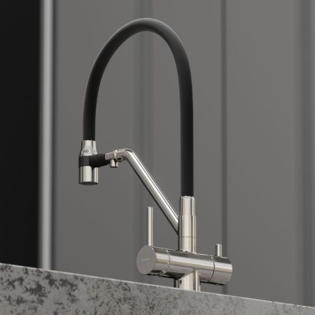 Смеситель для кухни Sancos Dora SC4003BN на мойку никель