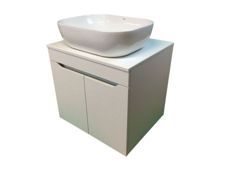 Тумба с раковиной Sintesi STL.W7019_SIN-LVB-APP-403 60х60 подвесная цвет белый