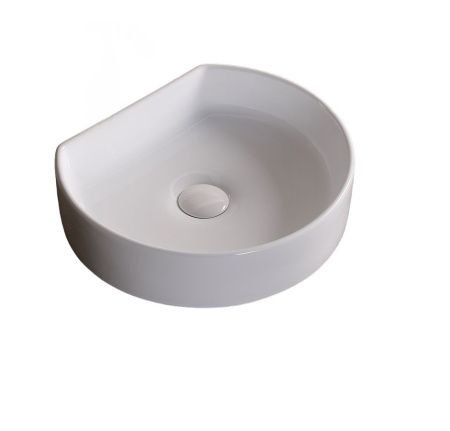 Раковина из сантехнического фарфора Cerutti SPA CR7088 40х40 накладная цвет белый без отверстий под смеситель