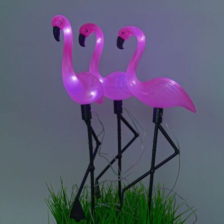 Садовый светильник на солнечной батарее (3 шт.) Uniel USL-S-833/PM530 FLAMINGO SET3