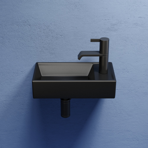 Раковина из сантехнического фарфора Ceramica Nova ELEMENT 42 см CN6051LMB подвесная цвет черный матовый - фото 5